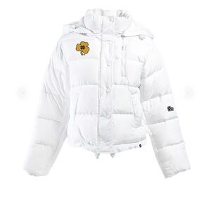 Hype and Vice Notre Dame Puffer Jacket with Embroidered Details